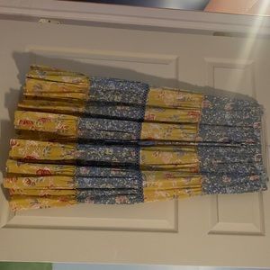 Solitaire blue and yellow floral maxi skirt